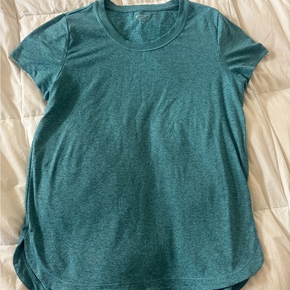 Athleta Teal Crewneck Top